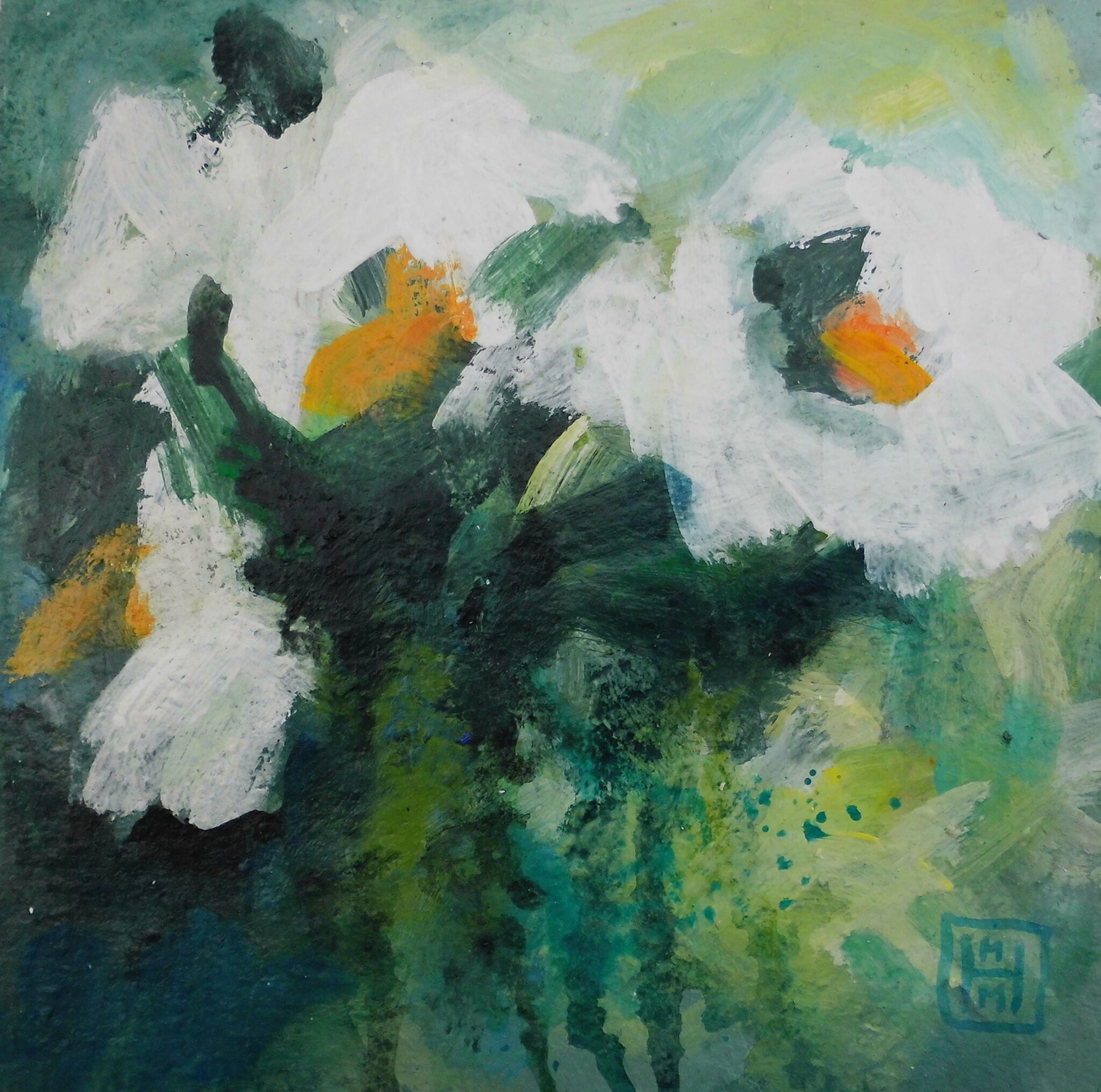 23 cm x 23 cm Acryl auf Pappe