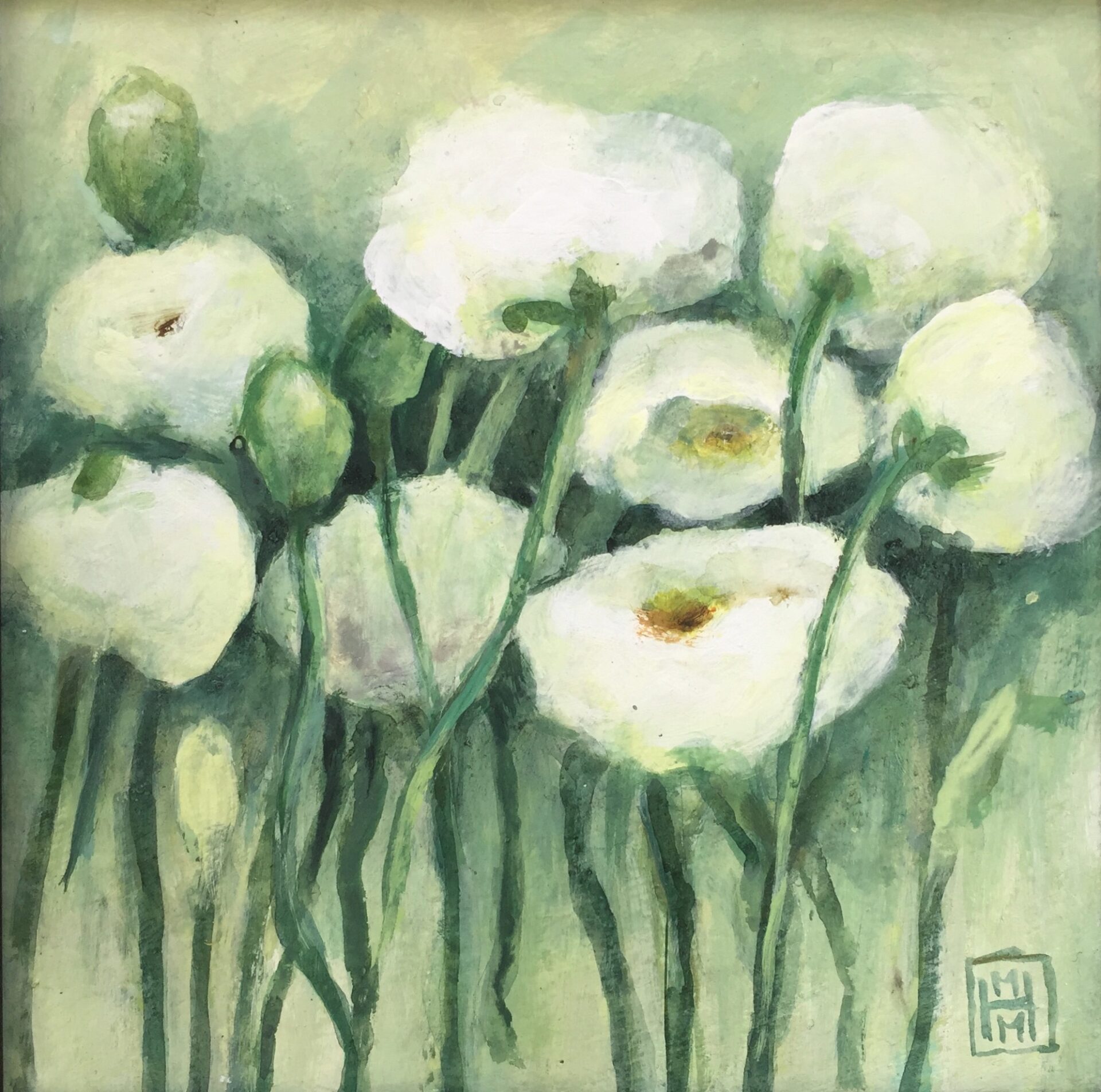 23 cm x 23 cm Acryl auf Pappe