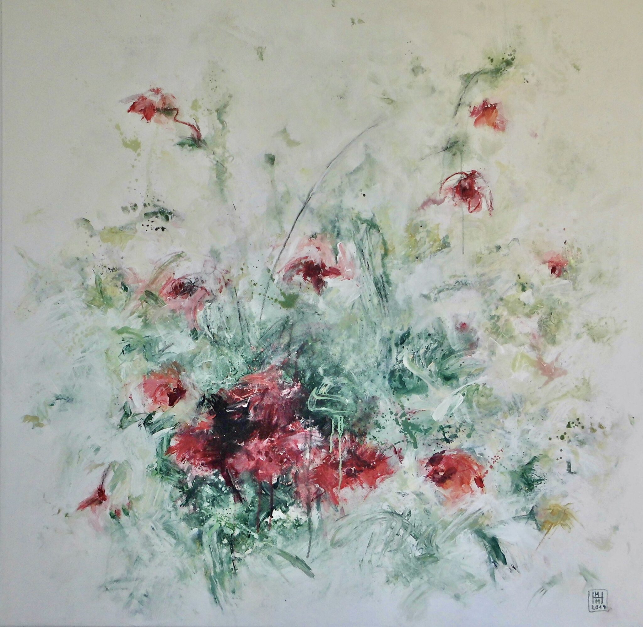 140 cm x 140 cm Mischtechnik Baumwolle